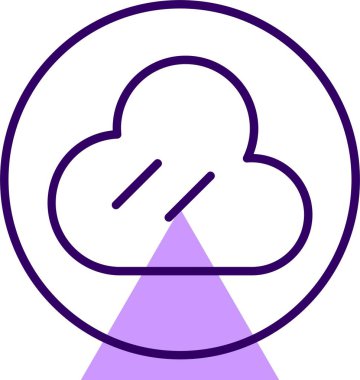 Bulut Hesaplama. Web simgesi basit illüstrasyon 