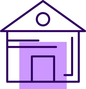 Ev. Web simgesi basit illüstrasyon