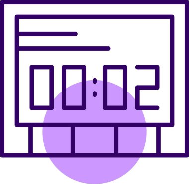 Saat simgesi vektör illüstrasyonu 