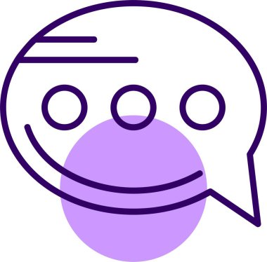 Sohbet, mesaj simgesi vektör illüstrasyonu