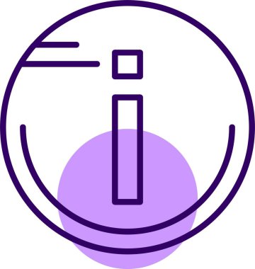 Bilgi web simgesi, basit vektör illüstrasyonu