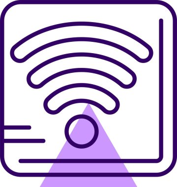 Wi-Fi web simgesi, basit vektör illüstrasyonu