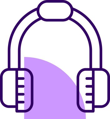 kulaklıklar web simgesi, basit vektör illüstrasyonu