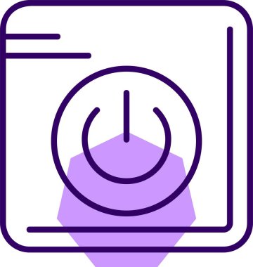 Güç Ağı simgesi, basit vektör illüstrasyonu