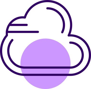 bulut web simgesi, basit vektör illüstrasyonu