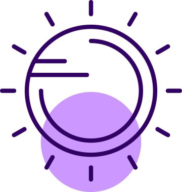 güneş web simgesi, basit vektör illüstrasyonu