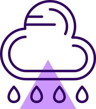 Yağmur ağı simgesi, basit vektör illüstrasyonu