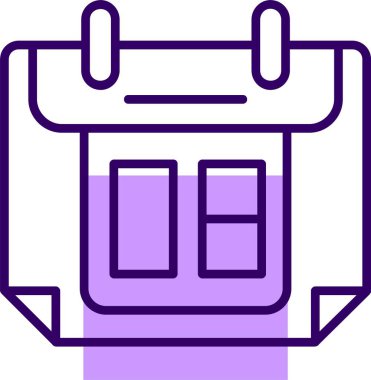 Takvim olayı web simgesi, basit vektör illüstrasyonu