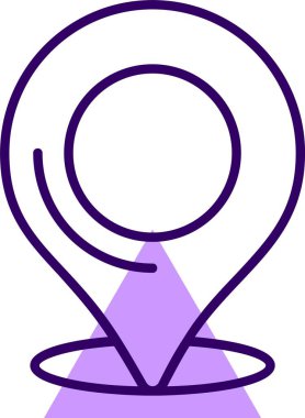 GPS web simgesi, basit vektör illüstrasyonu