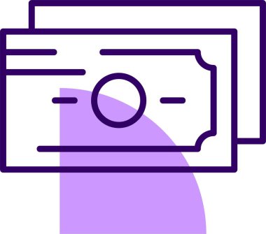 Para web simgesi, basit vektör illüstrasyonu