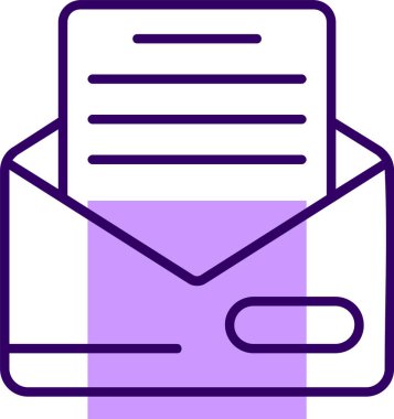 posta web simgesi, basit vektör illüstrasyonu