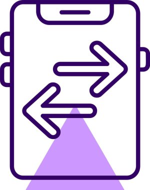 akıllı telefon simgesi, vektör illüstrasyonu basit tasarım