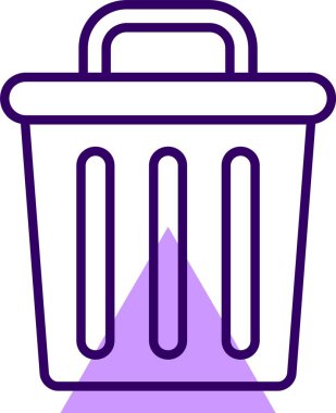 çöp simgesi vektör illüstrasyonu