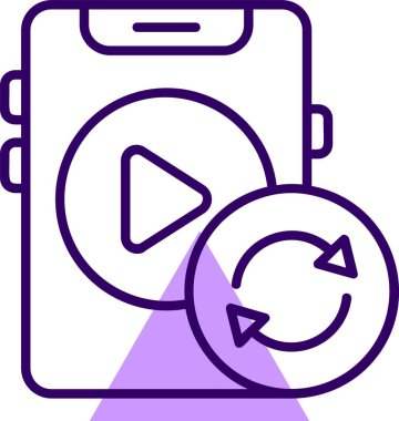 akıllı telefon simgesi, vektör illüstrasyonu basit tasarım