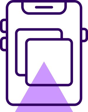 akıllı telefon simgesi, vektör illüstrasyonu basit tasarım