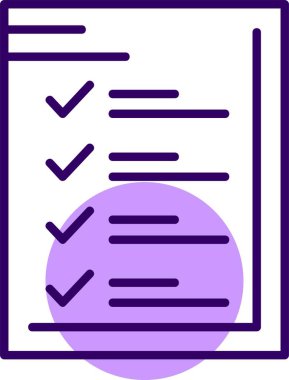 Kontrol listesi. Web simgesi basit tasarım 