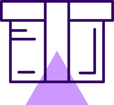 Şimdiki kutu simgesi. vektör illüstrasyonu 