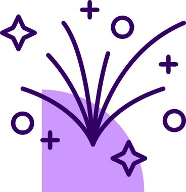 Havai fişek simgesi vektör çizimi 