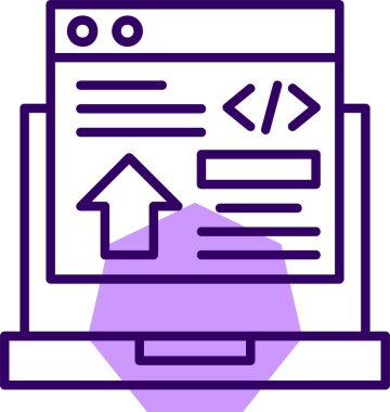 Web geliştirme simgesi, vektör illüstrasyonu basit tasarım