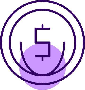 Bozuk para ikonu vektör illüstrasyon tasarımı