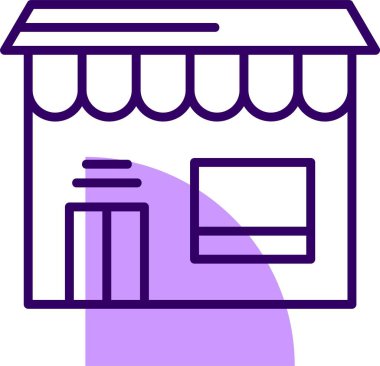 dükkan simgesi vektör illüstrasyonu 