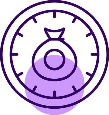 Saat simgesi vektör illüstrasyonu 