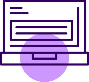 dizüstü bilgisayar simgesi, vektör illüstrasyonu basit tasarım