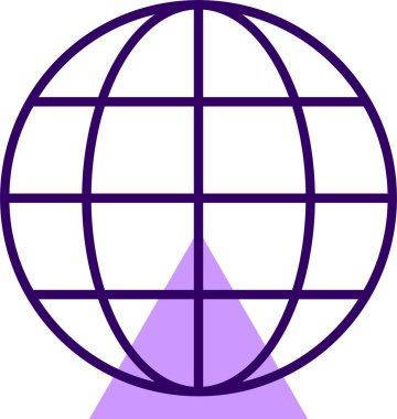 Küresel Web simgesi basit illüstrasyon