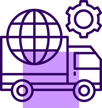 Lojistik simge, vektör illüstrasyonu basit tasarım