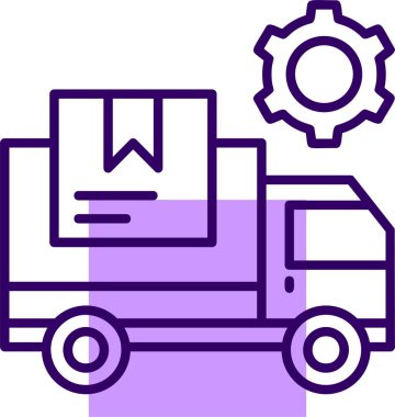 Sevkiyat konsepti simgesi, vektör illüstrasyonu basit tasarım