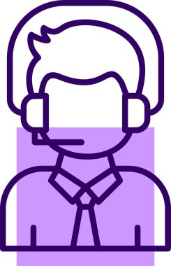 Beyaz Arkaplan ile Yardım Masası Simgesi