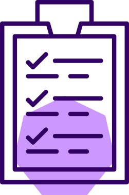 Kontrol listesi simgesinin vektör illüstrasyonu 