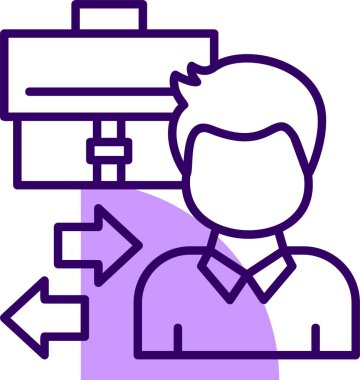 Tüketici simgesi vektör illüstrasyonuna iş