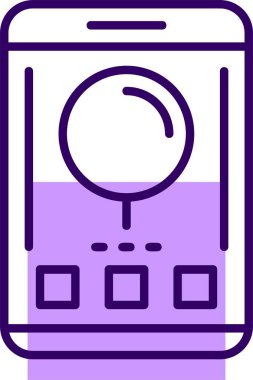 Büyütme cam simgesi vektör illüstrasyonu