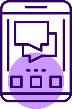 Sohbet, mesaj simgesi vektör illüstrasyonu