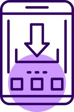 Vektör illüstrasyon simgesi indirme işareti