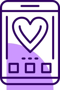 Vektör illüstrasyon kalp simgesi  