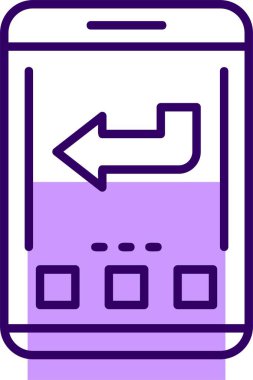 geri simge vektör illüstrasyon tasarımı