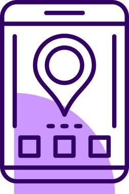 harita işaretçisi düz ikon vektör çizimi 