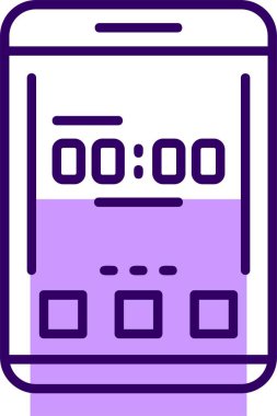 Saat simgesi vektör illüstrasyonu 