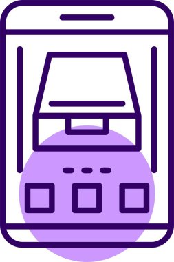 Arşiv. Web simgesi basit illüstrasyon