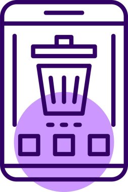 çöp simgesi vektör illüstrasyonu