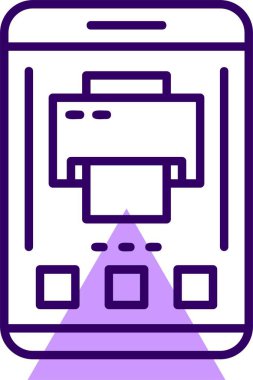 Bilgisayar yazıcısı. Web simgesi basit illüstrasyon