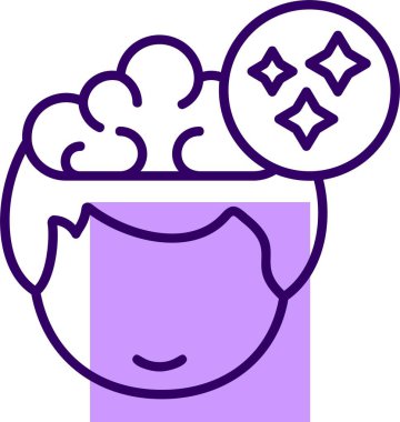 Hayal gücü web simgesi, vektör illüstrasyonu