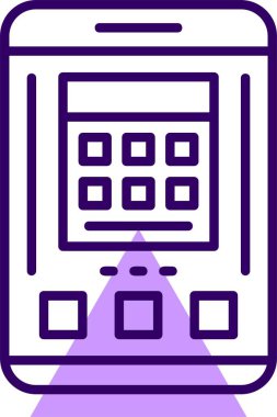 hesap makinesi simgesi vektör illüstrasyonu 