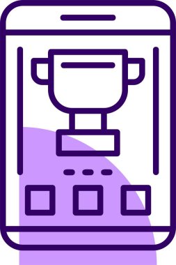 Kupa ikonu vektörü. düz resimleme 