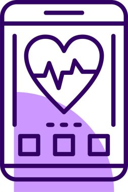 Vektör illüstrasyon kalp simgesi  