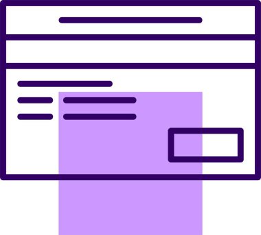 Kredi kartı ikonu vektör illüstrasyonu 