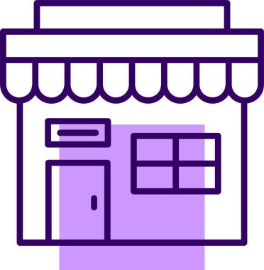 dükkan simgesi vektör illüstrasyonu 