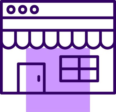 dükkan simgesi vektör illüstrasyonu 